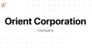 Orient Corporation