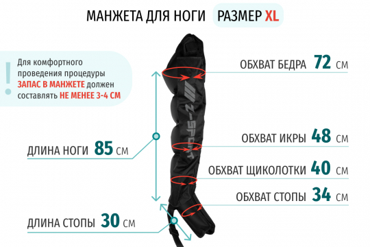 Аппарат прессотерапии Seven Liner ZAM-Luxury Z-Sport ПОЛНЫЙ, XL (аппарат+ноги+рука+пояс) - 2