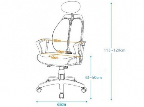 Офисное кресло серия Synif мод. New Trans (SY-0780-BL) - 3